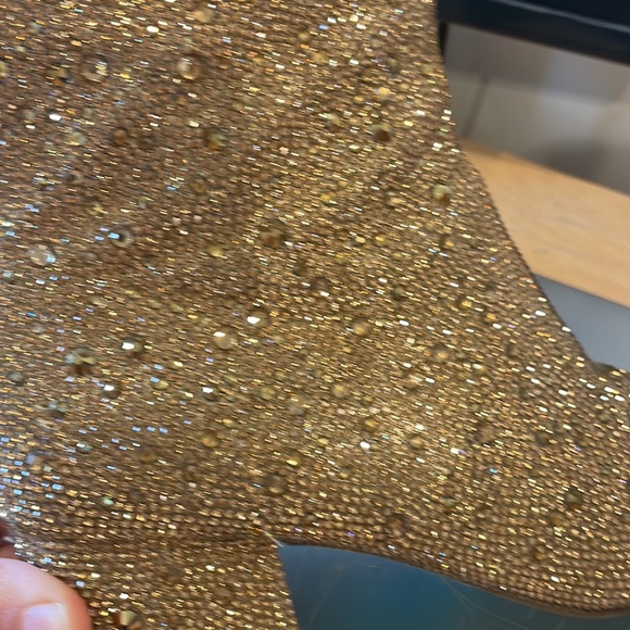 Betsy’s Johnson Gold Sequin Sparkly Short Boots Ladies size 6 - Picture 7 of 7